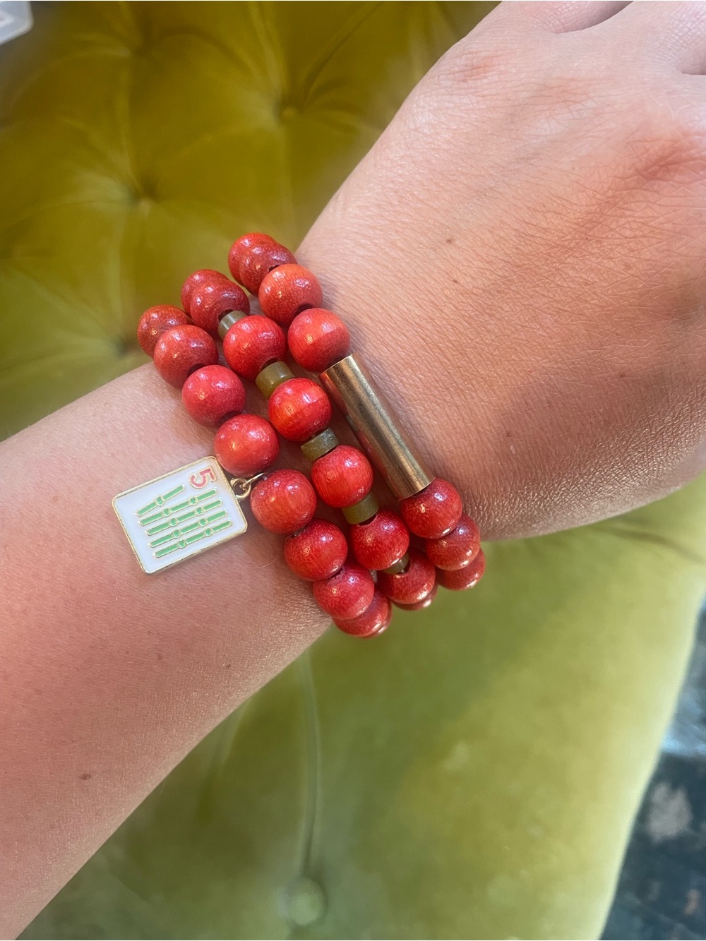 Bracelet Stack of Mixed Vintage and New Beads